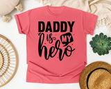 Daddy Is My Hero White 2 graphic tee in Watermelon