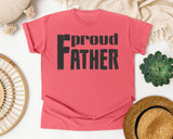 Proud Father White graphic tee in Watermelon