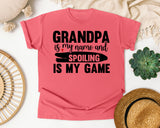 Grandpa Is My Name And Spoiling Is My Game graphic tee in Watermelon