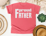 Proud Father White 2 graphic tee in Watermelon