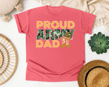 Proud Army Dad graphic tee in Watermelon