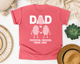 Dad Protector Provider Friend Hero White graphic tee in Watermelon