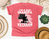 I'm A Bad Grandpa And Veteran Nothing Scares Me graphic tee in Watermelon