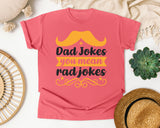 Dad Jokes You Mean Rad Jokes White 2 graphic tee in Watermelon