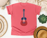 Patriotic Acoustic Guitar graphic tee in Watermelon