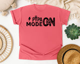 Papa Mode On Black graphic tee in Watermelon