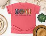 Home Of The Free Because Of The Brave graphic tee in Watermelon