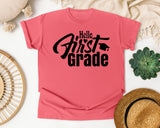 Hello First Grade graphic tee in Watermelon