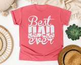 Best Dad Ever White 5 graphic tee in Watermelon