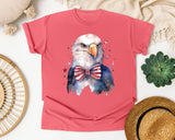 Eagle With Patriotic Bow Tie graphic tee in Watermelon
