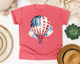 Flag Hot Air Balloon graphic tee in Watermelon