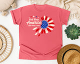 God Bless America Land That I Love Red graphic tee in Watermelon