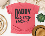 Daddy Is My Hero White 4 graphic tee in Watermelon