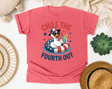 Chill The Fourth Out Grey graphic tee in Watermelon