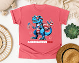 Amerisaurus Rex Grey graphic tee in Watermelon