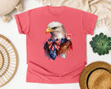 Eagle With Flag Bow graphic tee in Watermelon
