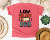 Low Battery Dad graphic tee in Watermelon