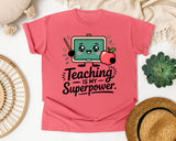 Teaching Is My Superpower graphic tee in Watermelon
