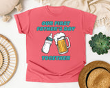 Our First Father's Day Together Teal graphic tee in Watermelon