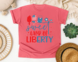 Sweet Land Of Liberty Red graphic tee in Watermelon