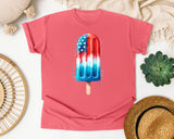 Patriotic Popsicle Teal graphic tee in Watermelon