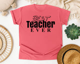 Best Teacher Ever graphic tee in Watermelon
