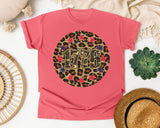 1776 Leopard Circle graphic tee in Watermelon