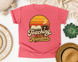 Teaching Tiny Humans Retro Sunset graphic tee in Watermelon