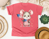 Mouse In Flag Outfit graphic tee in Watermelon