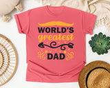 World's Greatest Dad Gold graphic tee in Watermelon