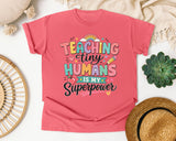 Teaching Tiny Humans Is My Superpower graphic tee in Watermelon