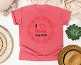 I Love My Dad Pink graphic tee in Watermelon
