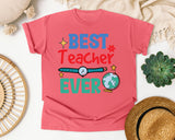 Best Teacher Ever Watch graphic tee in Watermelon