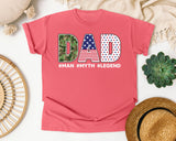 Dad Man Myth Legend Grey graphic tee in Watermelon