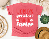 World's Greatest Father Farter White graphic tee in Watermelon