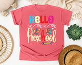 Hello Preschool Backpack graphic tee in Watermelon