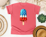 Patriotic Popsicle Drip graphic tee in Watermelon