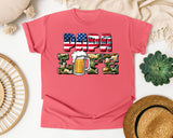 Papa Life Brown graphic tee in Watermelon
