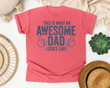 This Is What An Awesome Dad Looks Like Grey graphic tee in Watermelon