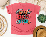 Best Dad Ever Grey graphic tee in Watermelon