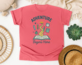 Adventure Begins Here Book graphic tee in Watermelon