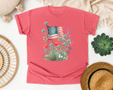 Flag With Wildflowers graphic tee in Watermelon
