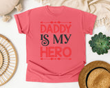 Daddy Is My Hero Pink 2 graphic tee in Watermelon