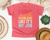 I Solve Math Problems Like Its My Job graphic tee in Watermelon