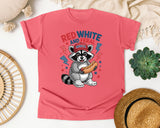Red White And Feral graphic tee in Watermelon