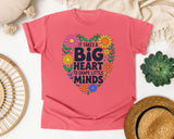 It Takes A Big Heart To Shape Little Minds Floral graphic tee in Watermelon