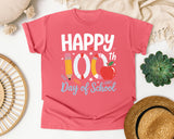 Happy 100th Day Of School graphic tee in Watermelon