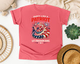 Party Like A Patriot Let Freedom Ring graphic tee in Watermelon