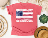 Memorial Day We Remember graphic tee in Watermelon