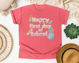 Happy First Day Of School Pastel graphic tee in Watermelon